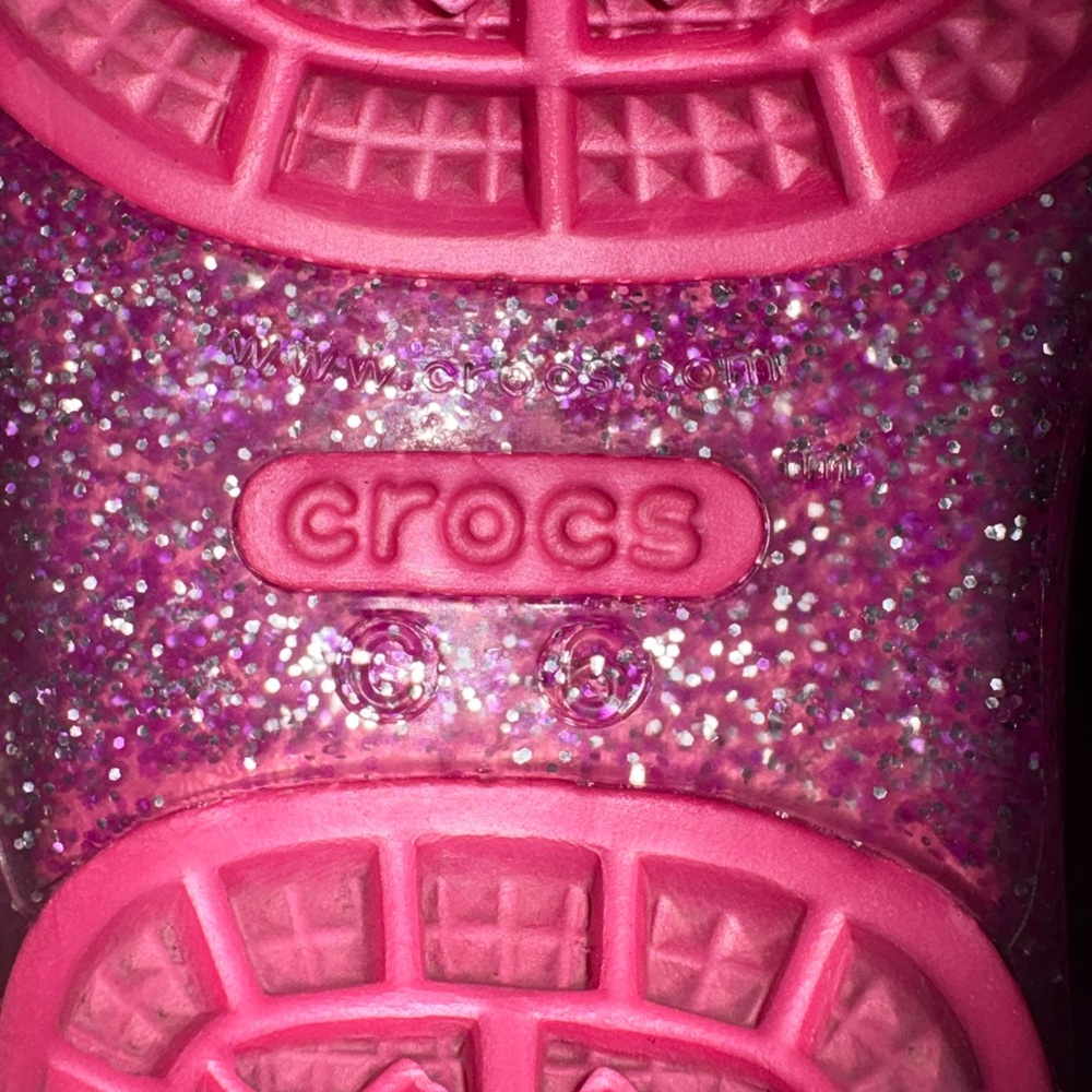 Crocs Glitter Jelly Sandals Size 6 - Picture 10 of 10